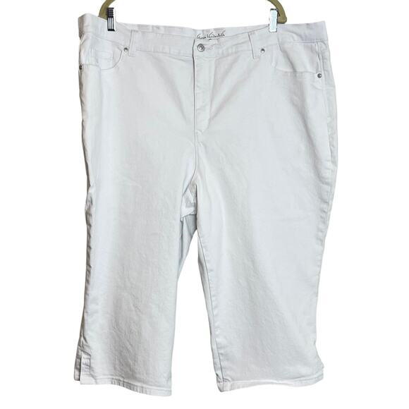 Gloria Vanderbilt Womens Amanda Jeans 24W White Cropped All Around Slimming - Picture 1 of 7